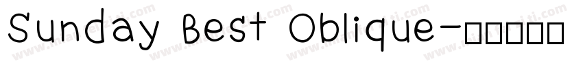 Sunday Best Oblique字体转换